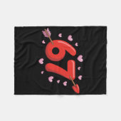 67 Valentins Meme Cute 67 Herzen und Blumen Vale Fleecedecke (Vorderseite (Horizontal))