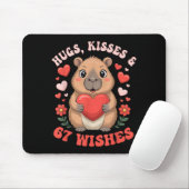 67 Valentinstag Capybara-Wünsche Cute Meme-Herzen Mousepad (Mit Mouse)