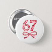 67 Valentinstag Herz Meme – Trendy Six Seven Button (Vorne & Hinten)