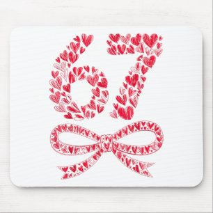 67 Valentinstag Herz Meme – Trendy Six Seven Mousepad