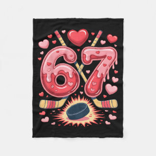 67 Valentinstag Hockey Herz Design Süß Eishockey L Fleecedecke