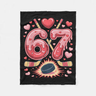 67 Valentinstag Hockey Herz Design Süßer Eishockey Fleecedecke