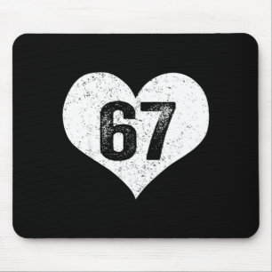 67 Valentinstag Lustig Six Seven 6 7 Meme Gen Alph Mousepad