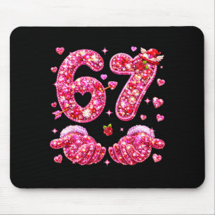 67 Valentinstag Six Seven Meme Herzen 6 7 Frauen K Mousepad