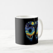 67 Van Gogh Starry Night Ice Cream Drip Funny Kaffeetasse (VorderseiteRechts)