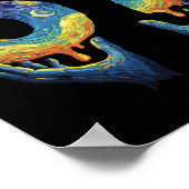 67 Van Gogh Starry Night Ice Cream Drip Funny Poster (Ecke)