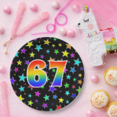 67. Veranstaltung: Bold, Fun, Colorful Rainbow 67 Pappteller (Party)