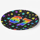 67. Veranstaltung: Bold, Fun, Colorful Rainbow 67 Pappteller (Schrägansicht)