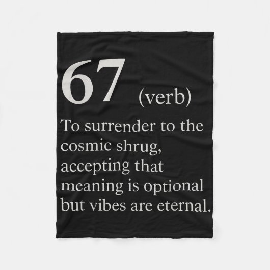 67 Verb-Definition Meme Lustiger Internet-Witz Tre Fleecedecke (Vorderseite)