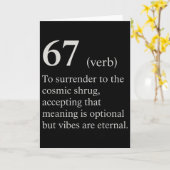67 Verb Definition Meme Lustiger Internet-Witz Tre Karte (Gelbe Blume)