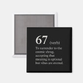 67 Verb Definition Meme Lustiger Internet-Witz Tre Magnet (Vorderseite/Rückseite)