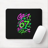 67 Versteckter Meme Trend Gen Z Alpha Sechs Sieben Mousepad (Mit Mouse)