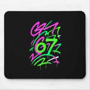 67 Versteckter Meme Trend Gen Z Alpha Sechs Sieben Mousepad