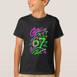67 Versteckter Meme Trend Gen Z Alpha Sechs Sieben T-Shirt