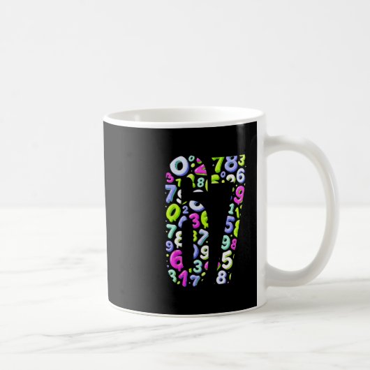 67 Versteckter Meme-Trend Gen Z Alpha Six Seven 6 Kaffeetasse (Rechts)