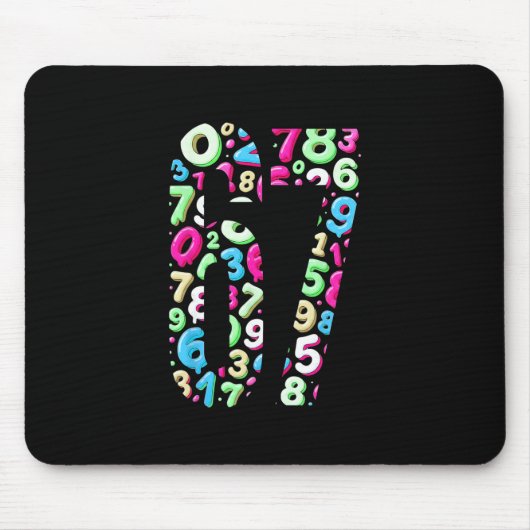 67 Versteckter Meme Trend Gen Z Alpha Six Seven 6  Mousepad (Vorne)