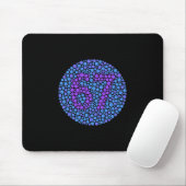 67 Versteckter Meme Trend Gen Z Alpha Six Seven 6  Mousepad (Mit Mouse)