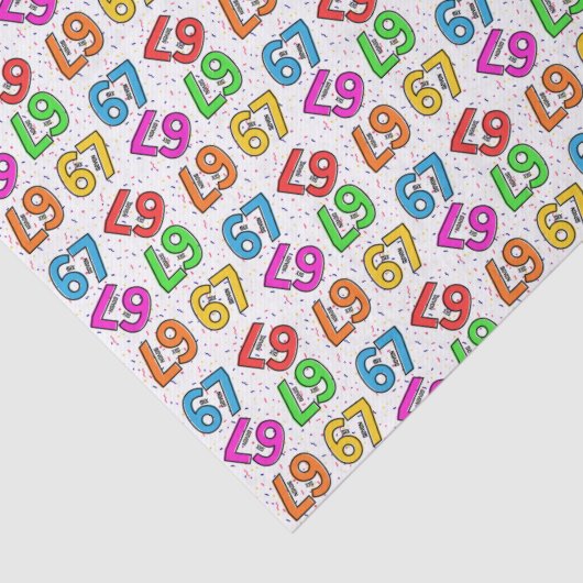 "67" Viral Confetti Tissue Paper Seidenpapier (Detail)