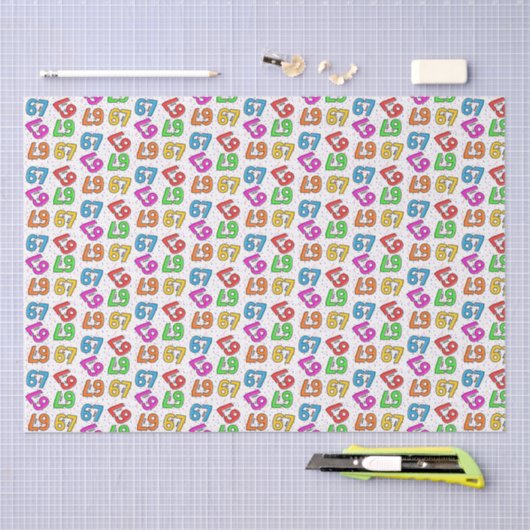 "67" Viral Confetti Tissue Paper Seidenpapier (Handwerk)