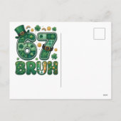 67 Virales St. Patricks-Meme Feiertagspostkarte (Rückseite)