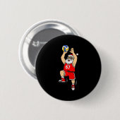 67 Volleyball Santa Six Seven Meme Christmas Srt M Button (Vorne & Hinten)