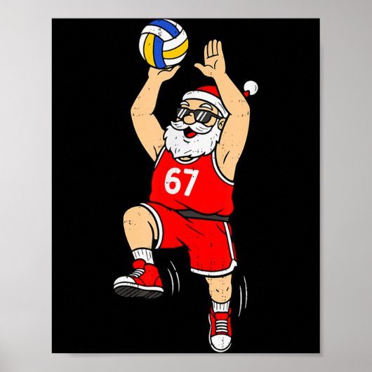67 Volleyball Santa Six Seven Meme Christmas Srt M Poster (Vorne)
