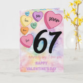 67 Watercolor Heart Valetine's Day Card Karte (Gelbe Blume)