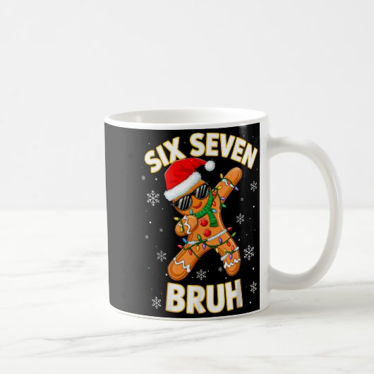 67 Weihnachten 6 7 Meme Lebkuchenmann Xmas Pyjama Kaffeetasse (Rechts)