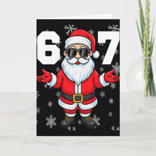 67 Weihnachten 6 7 Meme Pyjama 67 Bruh Slang Karte