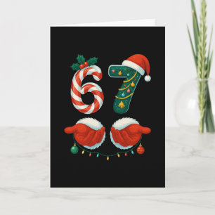 67 Weihnachten 6 7 Meme Pyjama Feiertag Gen Alpha  Karte