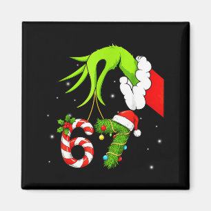 67 Weihnachten 6 7 Meme Pyjama Feiertag Gen Alpha  Magnet