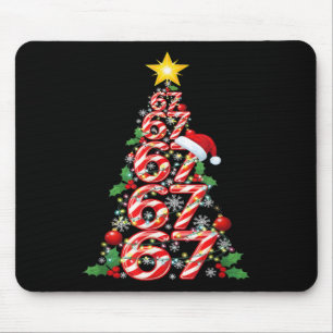 67 Weihnachten 6 7 Meme Pyjama Feiertag Gen Alpha Mousepad