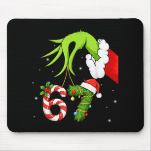 67 Weihnachten 6 7 Meme Pyjama Feiertag Gen Alpha  Mousepad