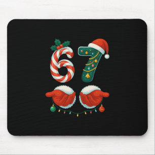 67 Weihnachten 6 7 Meme Pyjama Feiertag Gen Alpha Mousepad