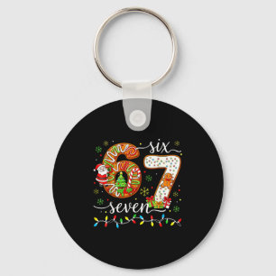 67 Weihnachten 6 7 Meme Pyjama Feiertag Gen Alpha  Schlüsselanhänger