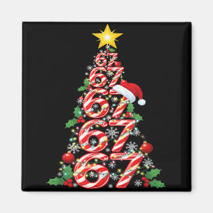 67 Weihnachten 6 7 Meme-Pyjamas Feiertage Gen Alph Magnet