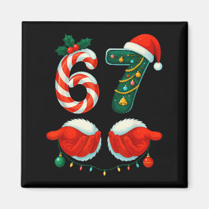 67 Weihnachten 6 7 Meme Schlafanzüge Feiertag Gen Magnet
