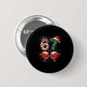67 Weihnachten 6 7 Meme Ski Weihnachten Winter Pyj Button (Vorne & Hinten)