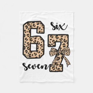 67 Weihnachten 6 7 Sechs Sieben Meme 67 Leopard Ge Fleecedecke