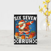 67 Weihnachten Bruh 6 7 Lustiges Meme-Geschenk Tee Karte (Gelbe Blume)