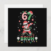 67 Weihnachten Bruh 6 7 Lustiges Meme Santa Dabbin (Vorne/Hinten)