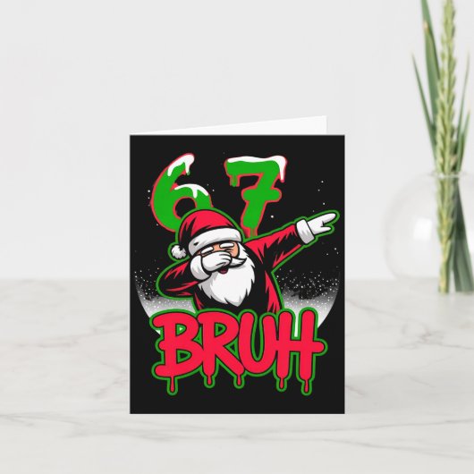 67 Weihnachten Bruh Lustiges Meme-Geschenk Jungen  Karte (Vorderseite)