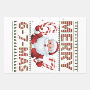 67 Weihnachten Fröhlich 6 7 Mas Hässlich Xmas Sech Geschenkpapier Set