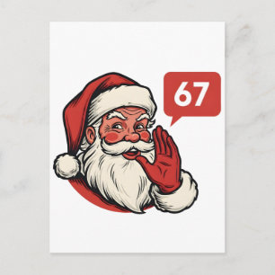 67 Weihnachten Fröhlich Sechs Sieben Gehirnfäule W Einladungspostkarte
