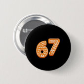 67 Weihnachten Lustig 6 7 Lebkuchen Sechs Sieben X Button (Vorne & Hinten)