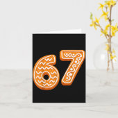 67 Weihnachten Lustig 6 7 Lebkuchen Sechs Sieben X Karte (Gelbe Blume)