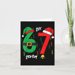 67 Weihnachten Lustig 6 7 Meme Six Seven Xmas Jung Karte