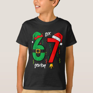67 Weihnachten Lustig 6 7 Meme Six Seven Xmas Jung T-Shirt