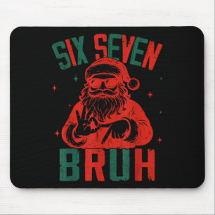 67 Weihnachten Lustig Sechs Sieben Bruh Meme Brain Mousepad