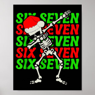 67 Weihnachten Lustig Sechs Sieben Meme Brainrot D Poster